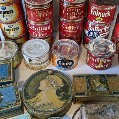 Tin and Cardboard Box Advertising Assortment