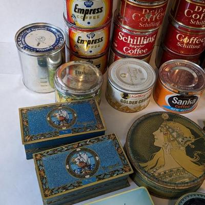 Tin and Cardboard Box Advertising Assortment