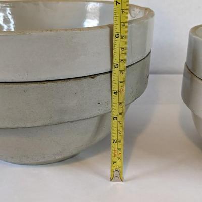 Red Wing and Medium White Salt Glaze Crock