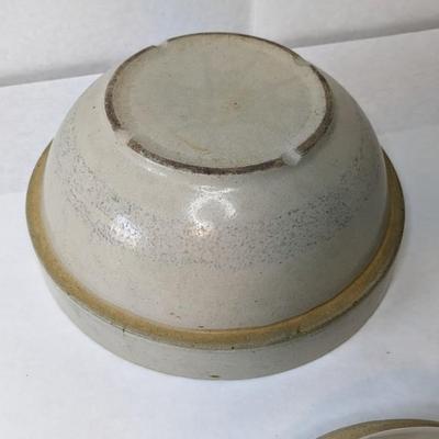 Red Wing and Medium White Salt Glaze Crock