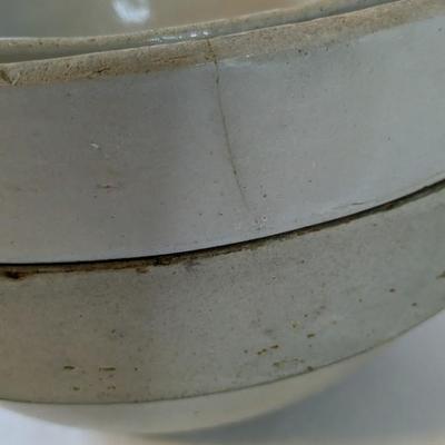 Red Wing and Medium White Salt Glaze Crock