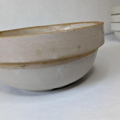 White Salt Glaze Crock Bowls