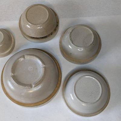 White Salt Glaze Crock Bowls