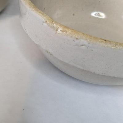 White Salt Glaze Crock Bowls
