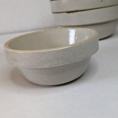 White Salt Glaze Crock Bowls