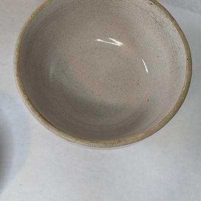 White Salt Glaze Crock Bowls