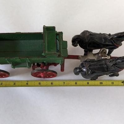 Cast Iron Arcade Toy Horse Drawn Toy