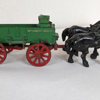 Cast Iron Arcade Toy Horse Drawn Toy
