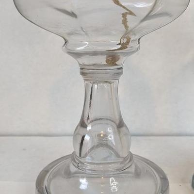 P&A Manufacturing Clear Glass Oil Lamps