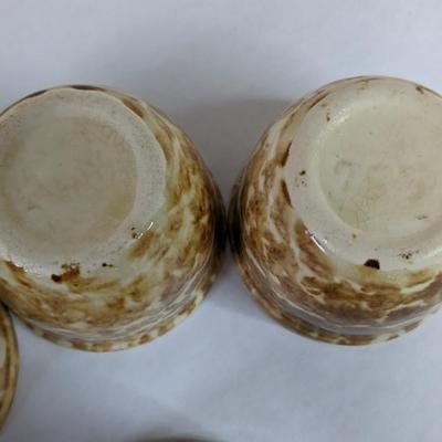 Small Spongeware Custard Bowls