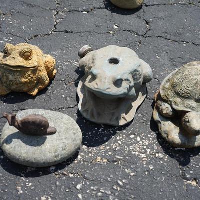 YARD ART -FOUR CEMENT CRITTERS FOR THE YARD OR GARDEN