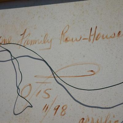 SIGNED "OTIS" COLORFUL FOLK ART " THE BAPTISM"  SOUTHERN ARTIST 1990'S