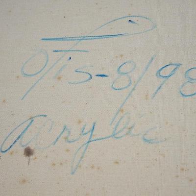 SOUTHERN FOLK ART PAINTING SIGNED "OTIS" AND DATED I990'S