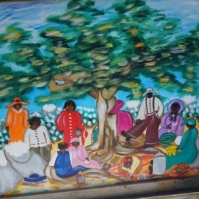 SOUTHERN FOLK ART PAINTING SIGNED "OTIS" AND DATED I990'S