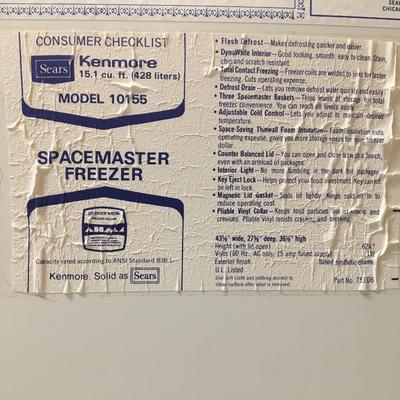 Freezer, Sears Kenmore model 10155, Spacemaster