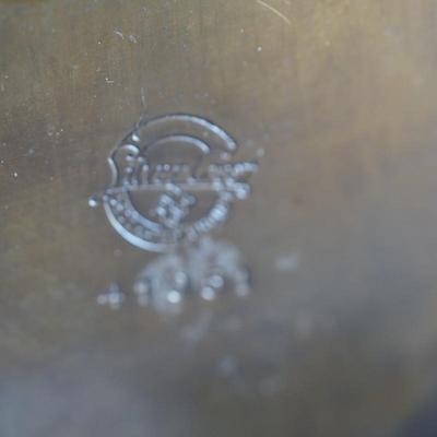 STAMPED SILVERCREST BRASS OVER BRONZE METAL ASIAN INFLUENCE VASE