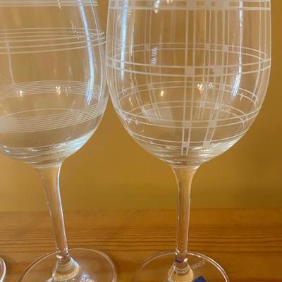 Mikasa Etched Crystal Wine Glasses