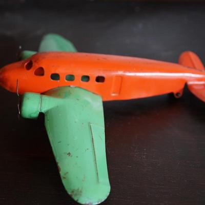 PAIR OF VINTAGE TOY METAL AIRPLANES