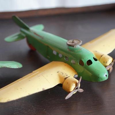 PAIR OF VINTAGE TOY METAL AIRPLANES