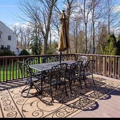 11-Piece Patio Dining Set(with 2 Swivel Rockers)with Cushions