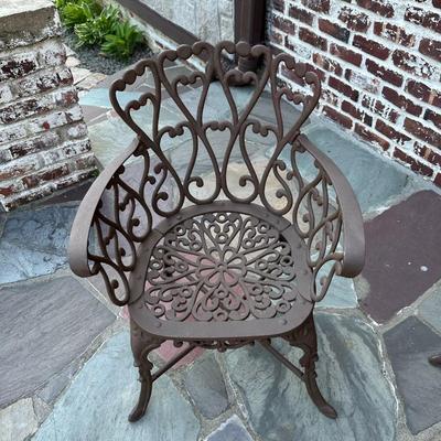 Outdoor 4 Piece Parlor Set With Bench / Love Seat, Pair Chairs And Table