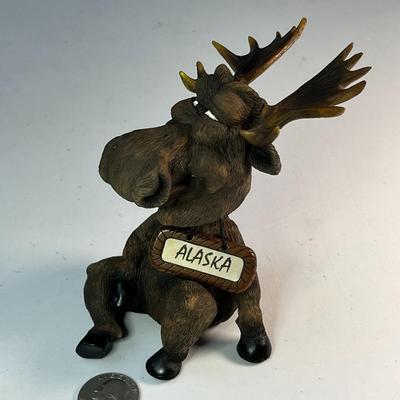 ALASKA BOBBLE HEAD MOOSE 4-1/4â€ TALL