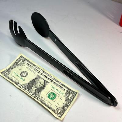 PLASTIC SALAD TONGS 12â€ LONG