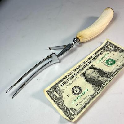 BONE HANDLE SERVING FORK 10-1/2â€ LONG