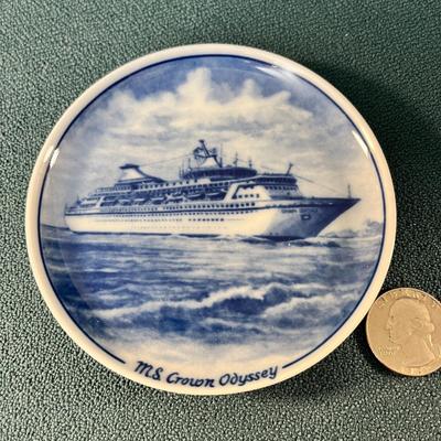 ROYAL CRUISE LINES SHIP PLATE 4â€ DIAMETER