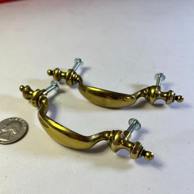 NEW FROM PACK HANDLES PAIR BRASS
