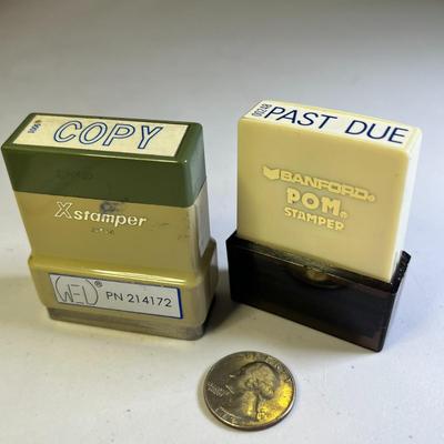 INK STAMPS X 2 COPY, PAST DUE
