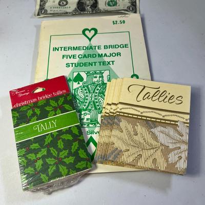 BRIDGE INSTRUCTION GUIDE TALLY CARDS