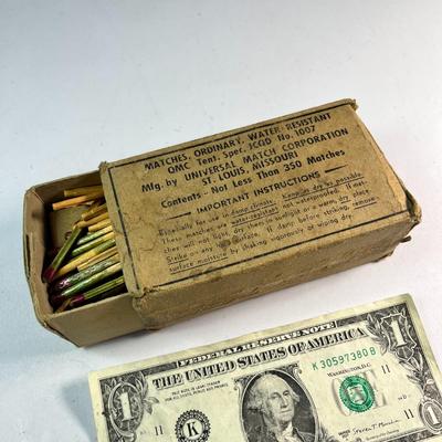 WWII ERA WATER RESISTANT MATCHES IN ORIG. BOX