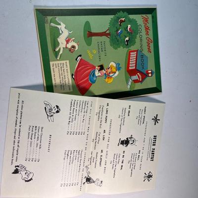 VTG. MENU DUTCH PANTRY W/ FREEBIE COLORING BOOK