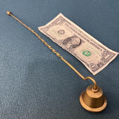 BRASS CANDLE SNUFFER 11â€ LONG