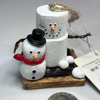 SNOWMAN Sâ€™MORES ORNAMENT NEW WITH TAG