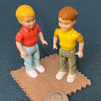 VINTAGE PLAYSKOOL 3â€ TALL POSABLE FIGURES 2 BOYS