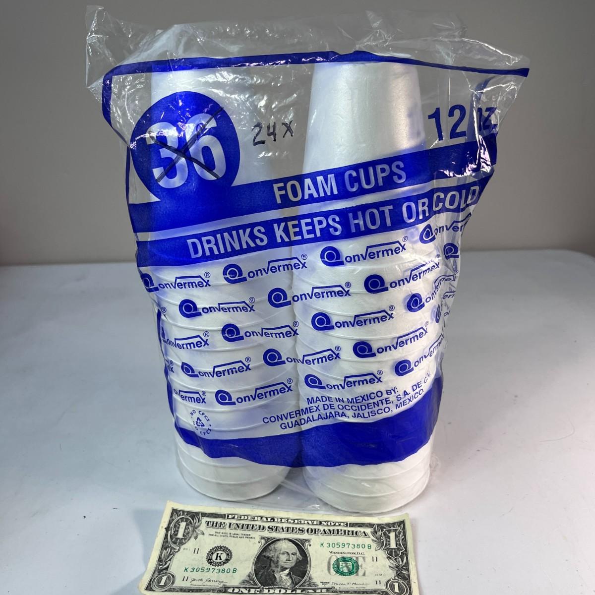 PACKAGE STYROFOAM CUPS 24 CT.