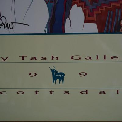 AMANDO PENA' WORKS IN POSTER PRINT SIGNED AND FRAMED.