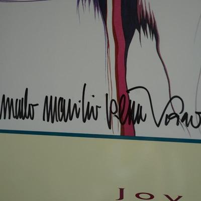 AMANDO PENA' WORKS IN POSTER PRINT SIGNED AND FRAMED.