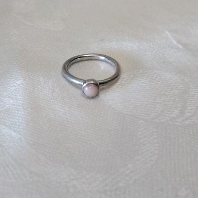 Angel Pink Coral 925 Ring Size 5