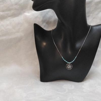 Vintage Turquoise Liquid Sterling Silver 16