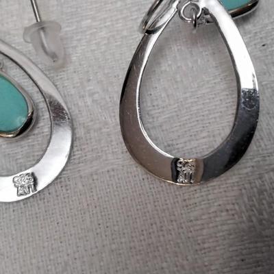 Turquoise Drop 925 Earrings