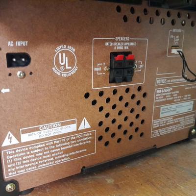 Sharp Stereo system 3 CD changer am/fm dual cassette w/ remote.