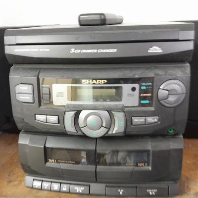 Sharp Stereo system 3 CD changer am/fm dual cassette w/ remote.
