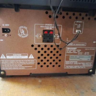 Sharp Stereo system 3 CD changer am/fm dual cassette w/ remote.