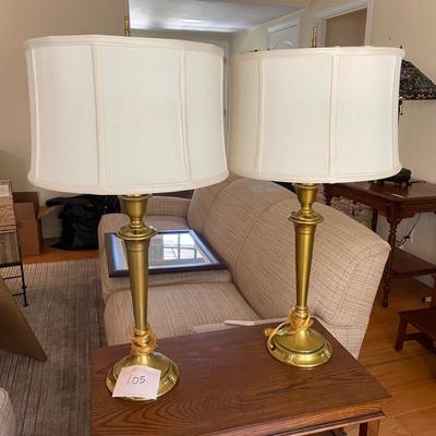 Brass table lamps