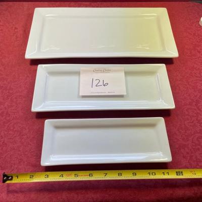 White serving plates