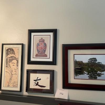 6 framed photos/art