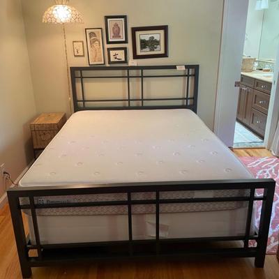 Full size bedframe and mattress